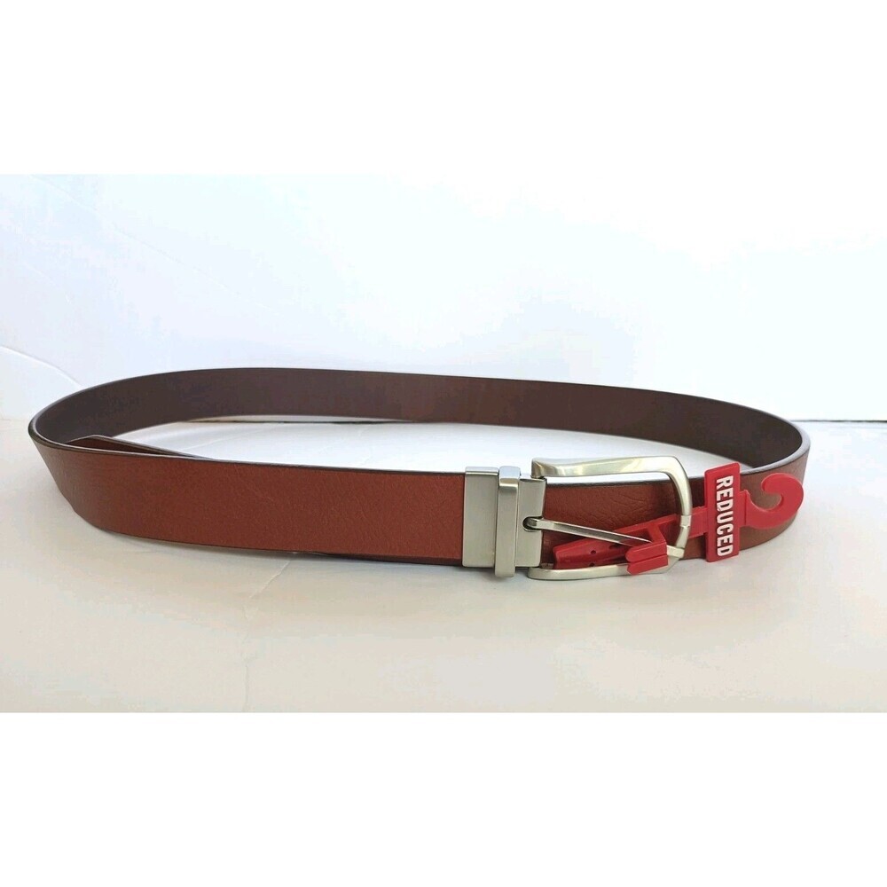 Genuine Leather Belt Men's 44 Brown Reversible